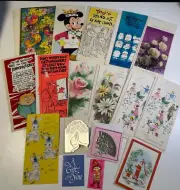 Vintage 60's 70s Modern Greeting Card Lot Christmas Birthday Get Well Etc