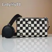 NWT Coach CR208 Holden Crossbody With Checkerboard Print Coated Canvas Leather