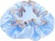 VINTORKY Womens Elastic Shower Hat Bathing Cap for Long Hair Breathable Sauna Cap Durable Peva Material for Cooking Spa