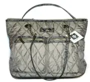 Anne Klein AK Zip Closure Tote/Purse/Bag Gray (MSRP $99.00)