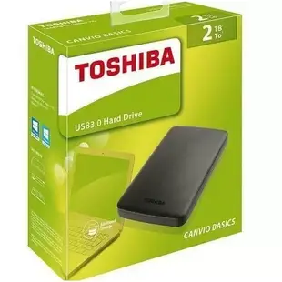 TOSHIBA 黑靚潮II Canvio BASICS A2 2TB 2.5吋 USB3.0 外接式硬碟 (黑)