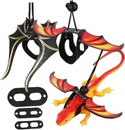 Generic 2 Pcs 2-Piece Set of Adjustable Chest and Ropes for Climbing Pets Rat Crawl Pet Leash Kit Bearded Dragon Leash with Wings Hammock Cage Outdoor Gecko Supply Pu