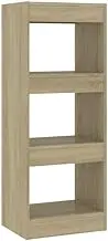 Bookcase & Room Divider - Engineered Wood Bookshelf in Sonoma Oak | 40x30x103 cm | Space-Saving Standing Shelf for Small Spaces, Living Room, Office | Durable & Stylish Storage Solution
