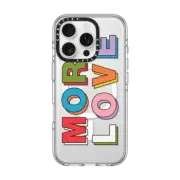 iPhone 16 Pro Clear Case MagSafe Compatible More Love Phone Case by Quotes by Christie