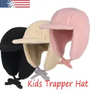 Aviator Pilot Cap Boys Girls Warm Winter Hats Soft Earflap Hat Beanies Cap Gift