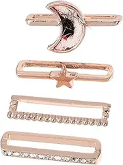 COLLBATH Silicone Watchband Charms 4 Pack Workmanship in Rose Gold for Smartwatch