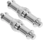 MERRYHAPY Attachable Light Stand Screw Adapter 2pcs 1/4 to 3/8 Threaded Spigot for Camera Equipment