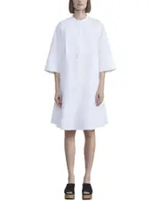 Lafayette 148 New York Bib-Front Tuxedo Dress