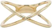 [Pinky & Dianne] Pinky & Diane FFRPD60342 10K Yellow Gold Ring, Base Metal, Stylish, Simple, Cross, Airy, Lightweight, Reward