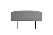 Linen Fabric King Bed Curved Headboard Bedhead - Night Ash