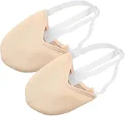 [KOMBIUDA] 1 Pair Womens Ballet Half Sole Shoes Non Slip Foot Protector for Gymnastics Yoga Exercise Comfortable PU Material Light