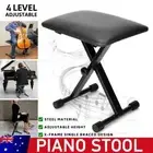 Portable Black Piano Stool Seat Adjustable Keyboard Stand Folding Bench Chair AU