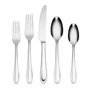 New Oneida 45-Piece Brynn Flatware Set Silver Stainless Steel, Service for 8