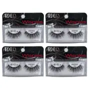 4 Pack Ardell 700 Wispies 1 Pair Feathered False Lashes w/ Invisiband Reusable