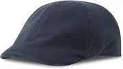 [noTrash2003] Gatsby Flat Cap Peaked Cap for Men Women Barret Newsboy Cap Beret Caps Golfers Hat Spring Summer Autumn Winter Organic Cotton and Recycled Content 4 Colours, Navy Blue, One Size