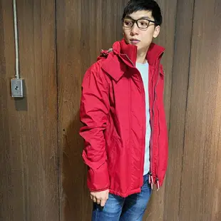 美國百分百【Superdry】極度乾燥 Arctic 風衣 連帽 防風外套 夾克 刷毛 男 紅色 L號 J950