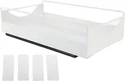 Pull Out Cabinet Organizer, Slide Out Pantry Shelves, Carbon Steel Sliding Drawer Storage, Roll Out Cabinet Shelf Storage Drawers for Kitchen, Bathroom, Pantry, Home (White)