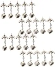 Totority Fishing Rod Alarm Bells Set 15pcs Metal Ring Bells for Bites Carp Bite Indicator