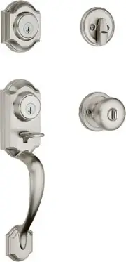 Kwikset Montara Single Cylinder Handleset w/Juno Knob in Satin Nickel