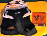 VOYAGER Step-In Air Mesh Dog Harness-Medium-BLACK-NEW
