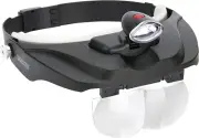 CP-60 Magnivisor Head-Band LED Lighted Magnifier with 4 Interchangeable Lenses,