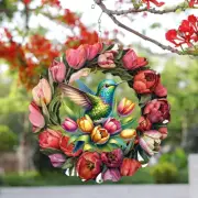 Hummingbird Wind Spinner 3D Stainless Steel Hanging Bird Kinetic Patios Yards