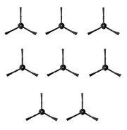 3 Arm Side Brushes For Roborock S8, S7, S6, S5, Q5, Q7, Q8, Qrevo Series, Pack of 8