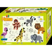 2000pc Hama Beads Small Zoo Animals Kids Building Activity Toy 5y+ Gift Box