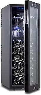TT-YED Large Capacity Wine Refrigerator, Electronic Constant Temperature Wine Cabinet, 30 Bottle Bar Cabinet, 10°C-18°C Digital Temperature Control, Freestanding Wine Cellar,C