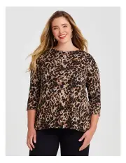 [Taking Shape] Bamboo Cosy Animal Top in Print