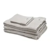 6pc Onkaparinga Mossman Bath/Face/Hand 100% Cotton Bathroom Towel Set Silver