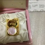 Hello Kitty Metal Clock Gold Figure Ornament Sanrio Limited Vintage Rare 1999s