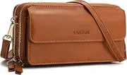 [Lanyani] RFID Crossbody Wallet Wristlet Purse with Phone Pocket For Women Vegan Leather