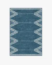 120' x 185' | Machine Washable Runner Rug | Kid & Pet Friendly | Indoor Rug | Sloane Blue Rug | Ruggable