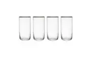 4pc Mikasa Sorrento Crystal Highball Glass Set 510ml
