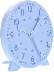 Abaodam Watch Teaching Clock Practice Clock for Learning Time Time Teaching Tool Classroom Supplies Sky-Blue Plastic