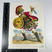 Engraved 2d Coloured Toy Theatre Picture Joe Hope Mr Riggs Alexander The Great