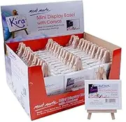 Mont Marte Mini Easel and Mini Canvas 6x8cm for Painting Craft Drawing,Nice Art Set Contains 36 Canvases and Easels 8X10 cm