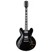 Artist BLACK58DLX Semi-Hollow Electric Guitar - Black Gloss - Ebony Fretboard