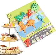 WJnflQN Food Picks for Kids - Cute Cocktail Forks | Cartoon Snack Toothpick for Fruits Appetizers Cake Dessert Home School Travel