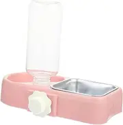 COLLBATH 1 Set Hanging Automatic Cat Dog Feeder Detachable Dual Bowl Design for Easy Cleaning Fall Pet Food Dispenser for Dogs Cats Animals Present Box Packaging