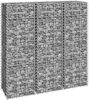 Raised Garden Bed Set of 3, Elevated Planter Box Plant Container Gabion 3 pcs 30x30x100 cm Iron
