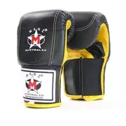 BLACK & YELLOW LEATHER TRAINNING MITTS
