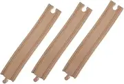 Assemble Train Tracks Toy 3pcs Wooden Track Set Boys and Girls Creative Plaything Educational Toy Expandable Train Collection