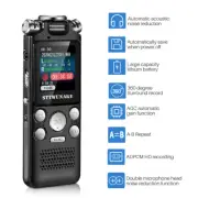 8/32GB Digital Voice Activated Recorder Mini Audio Recording Device MP3 Player