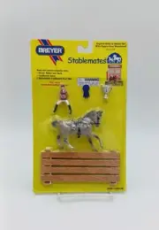 Breyer Stablemates English Rider Set w/Dapple Grey Warmblood No. 5204