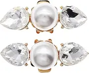 [Baluue] 1 pair Sparkling Rhinestone Shoe Clips for Heels Elegant Shoe Charms Decoration for Weddings Engagements and Special Occasions Versatile Detachable Design