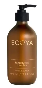 Ecoya Hand & Body Wash - Sandalwood & Amber