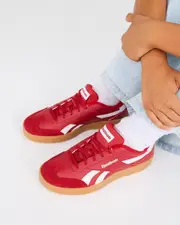 [Reebok] Reebok Women's Smash Edge S Shoes in Flashred/White/Gum Size 4 4 Flashred/White/Gum