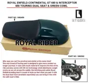 Fits Enfield CONTINENTAL GT650 & INTERCEPTOR 650 TOURING DUAL SEAT & GREEN COWL